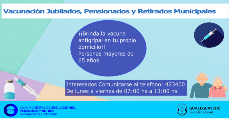 Vacunación de la Caja Jubilación, Pensión y Retiros de Gualeguaychú